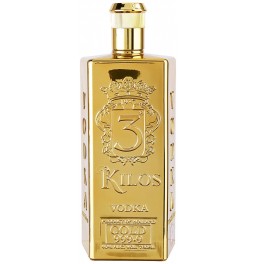Водка 3 Kilos Vodka, Gold 999.9, 0.75 л