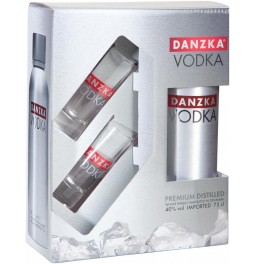 Водка "Danzka", gift box with 2 glasses, 0.75 л