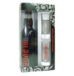 Водка "Blavod" Black, gift box with 2 glasses, 0.5 л