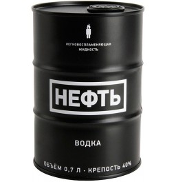 Водка "Neft", black barrel, 0.7 л