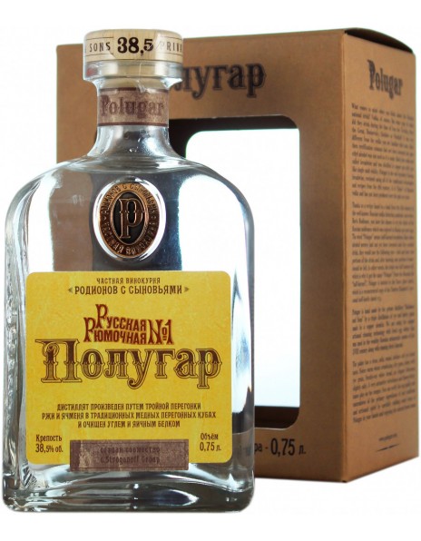 Водка "Polugar" Russkaya Ryumochnaya №1, gift box, 0.75 л